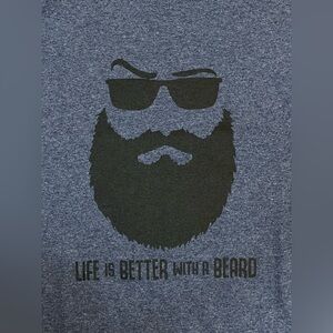 Men’s LIFE IS BETTER WITH A BEARD Graphic Tshirt.